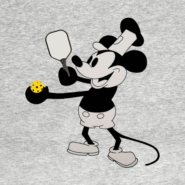 Steamboat Willie Plays Pickleball by numpdog